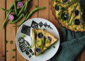 Tarta z ziemniakami truflowymi i fasolką szparagową