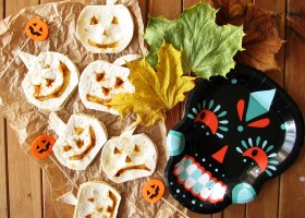 Mini quesadille halloweenowe