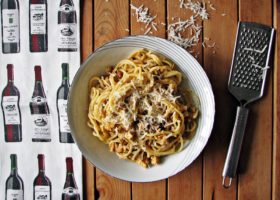 Bezmięsne spaghetti carbonara