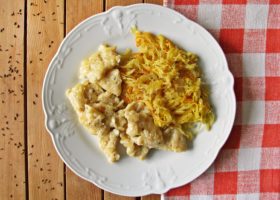 Kładzione kluski z kapustą